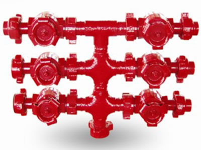 Well-cementation valve stack for the marine drilling plattor